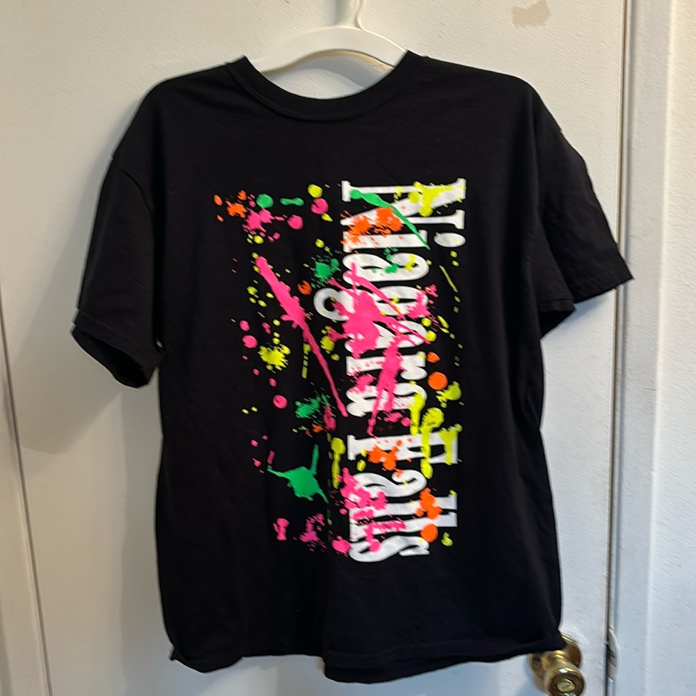 Niagara Falls Black Painted T-shirt, large, never worn 100% cotton